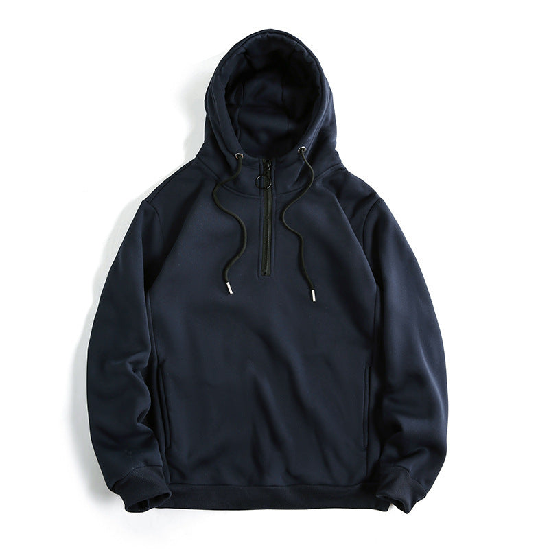 Men's Loose Casual Solid Color Hoodie