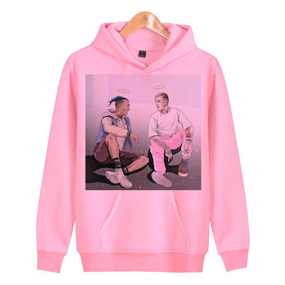 Loose Hooded Lovers Sweatshirt