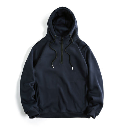 Men's Loose Casual Solid Color Hoodie