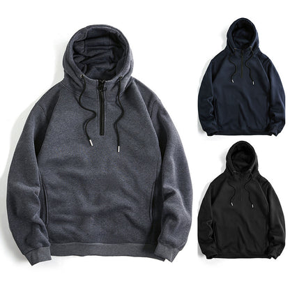 Men's Loose Casual Solid Color Hoodie