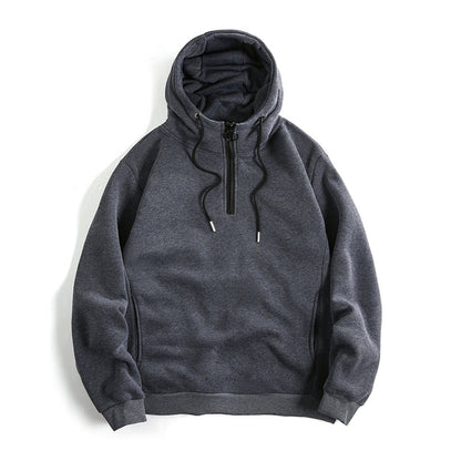 Men's Loose Casual Solid Color Hoodie